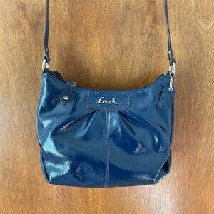 Coach Blue Patent Ashley Swingpack Small Crossbody